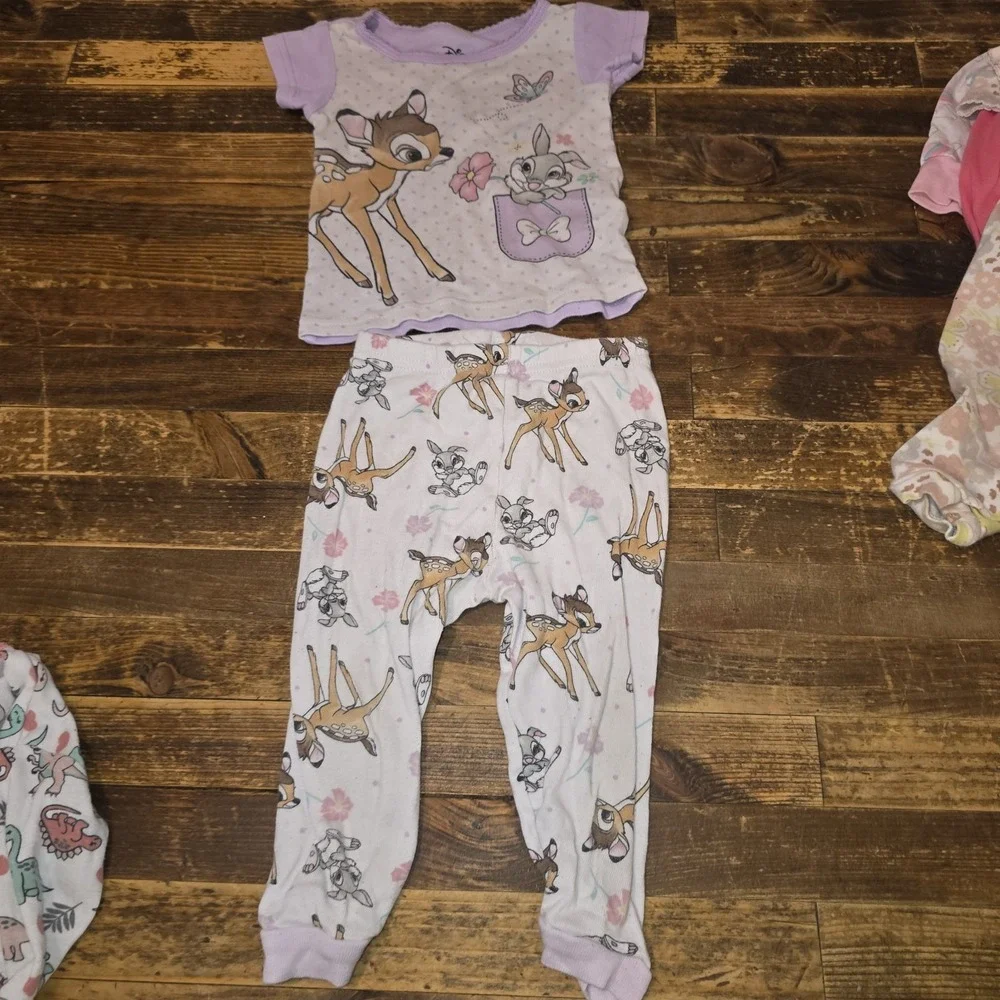 Baby Girl Bundle Size 12 mo Two-Piece Pajama Sets PJs Lot Of 6 Sets